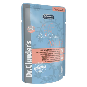 4014355260343, Dr. Clauder's Sterilised Cat Wet Food Chicken & Salmon with Seaweed 85g, 1