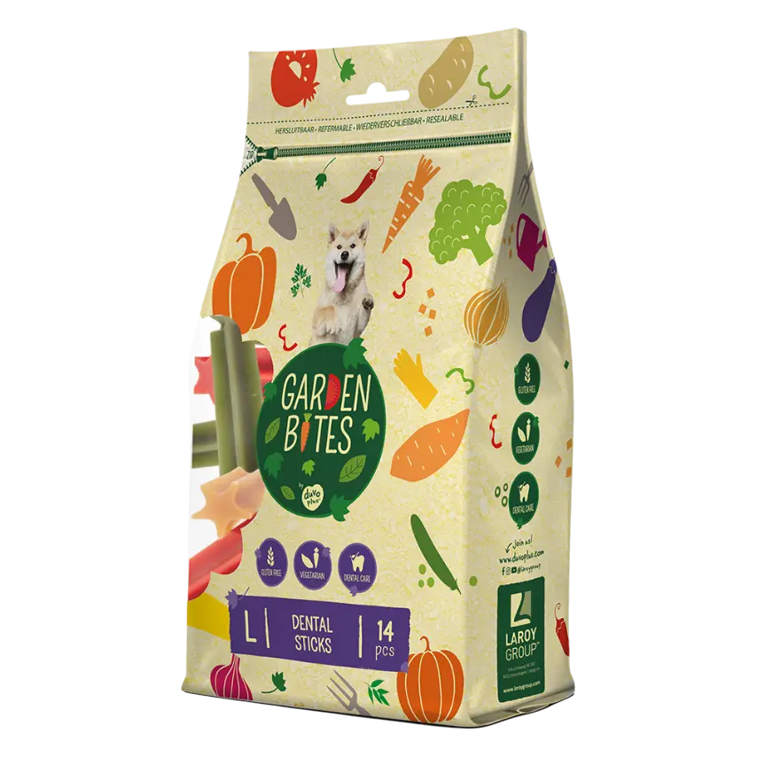 5414365326142، قاردن بايتس تريت كلاب اصابع للأسنان، صندوق عرض، 16 سم × 40 اصابع، 1