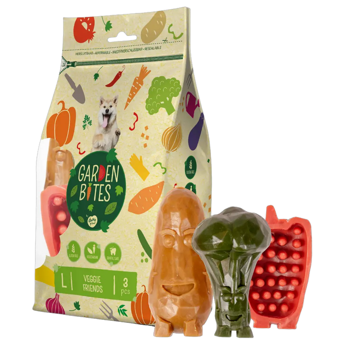 5414365326036, Dog Dental Treats Veggie Friends Sweet Potato Garden Bites, 1