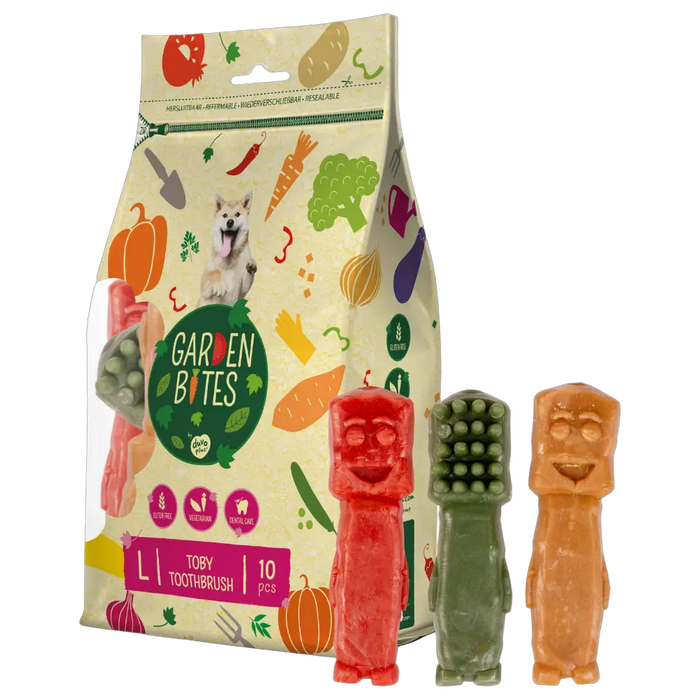 5414365326074, Dog Dental Treat Toothbrush Sweet Potato Garden Bites, 1