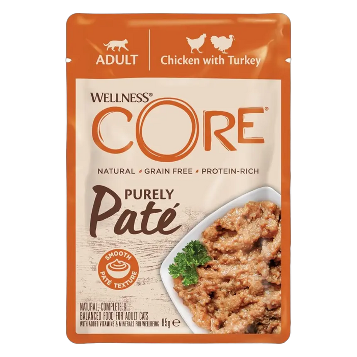Wellness Core Cat Wet Food Chicken & Turkey Pâté 85g Bundle – 24 × 85 g