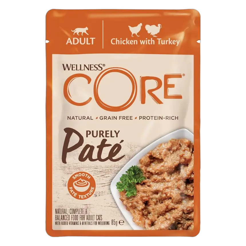 Wellness Core Cat Wet Food Chicken & Turkey Pâté 85g Bundle – 24 × 85 g
