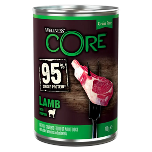 076344118565, Wellness Core Dog Wet Food 95% Single Protein Lamb with Pumpkin 400g, 1