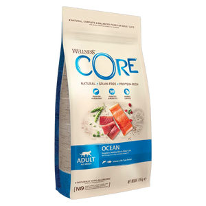 076344107156, Wellness Core Cat Dry Food Salmon with Tuna Adult Grain-Free, 1
