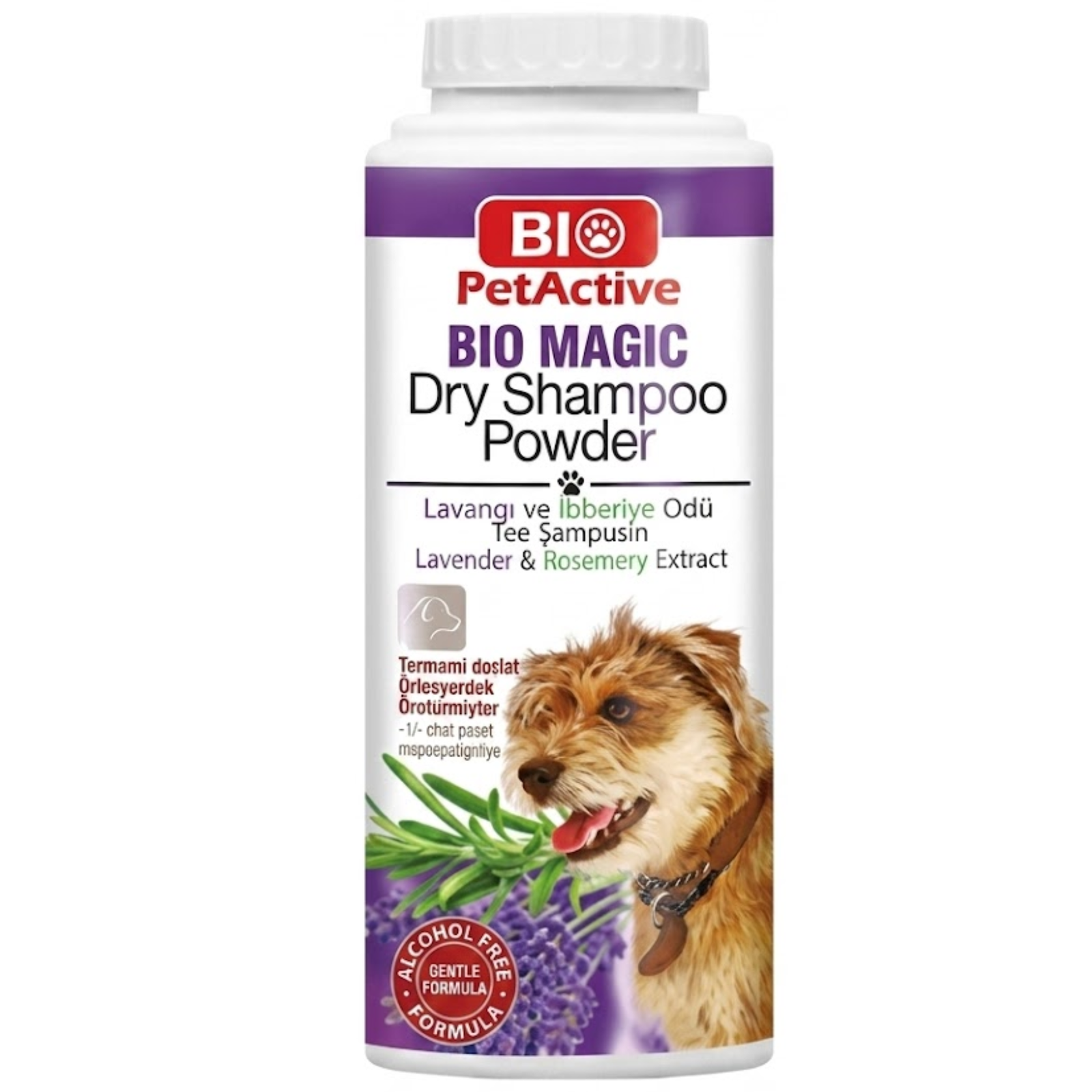 8698931093301 Bio PetActive Bio Magic Dog Dry Shampoo Powder Lavender 150g