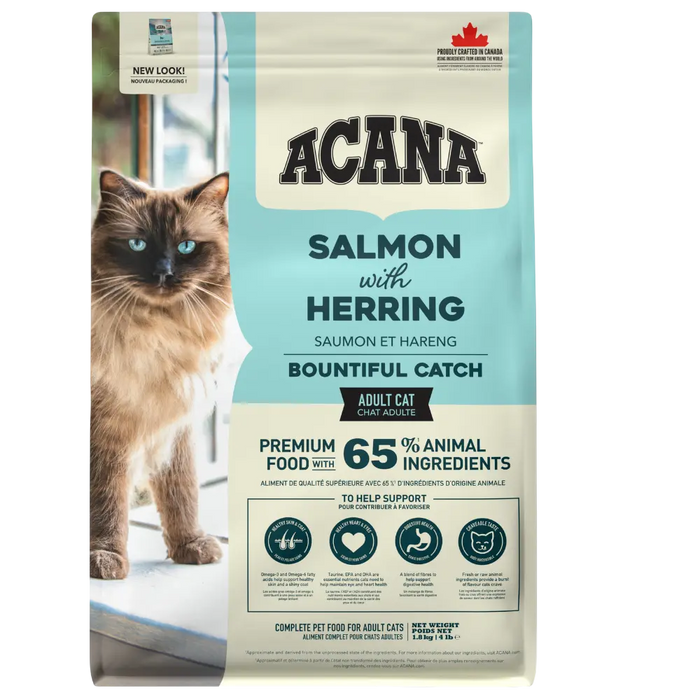 Acana Cat Dry Food Bountiful Catch Salmon with Herring Bundle – 2 × 1.8 Kg