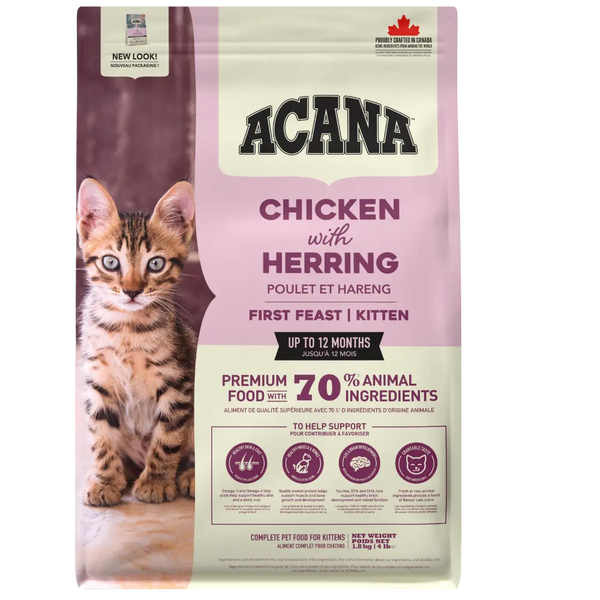 064992714307, Acana Kitten Dry Food Chicken with Herring, 1