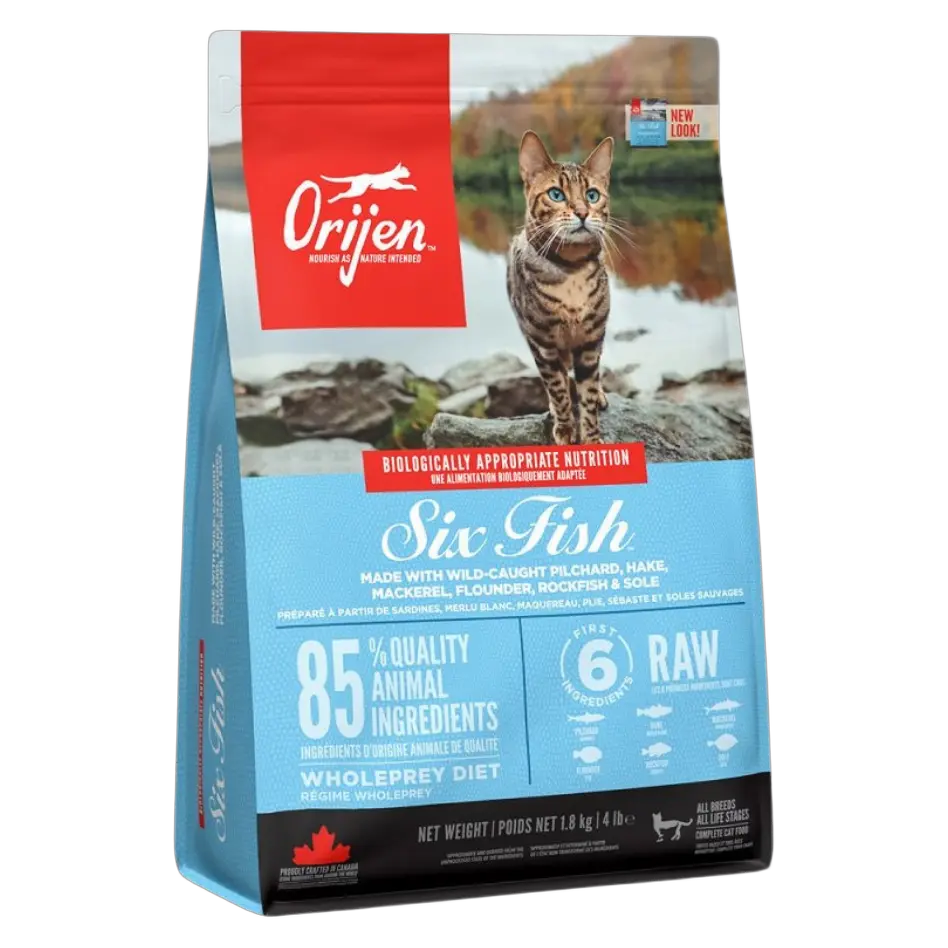 064992281182, Orijen Cat Dry Food Six Fish, 1