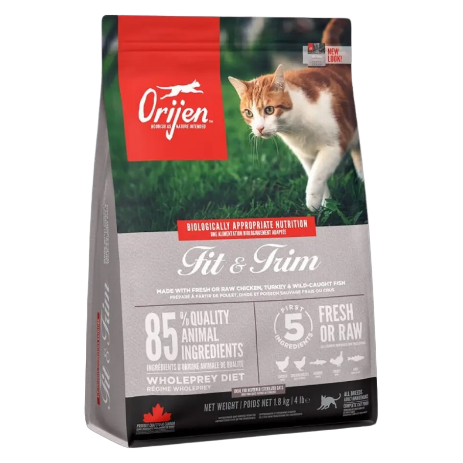 064992284183, Orijen Cat Dry Food Fit & Trim Chicken Turkey & Fish 1.8kg, 1