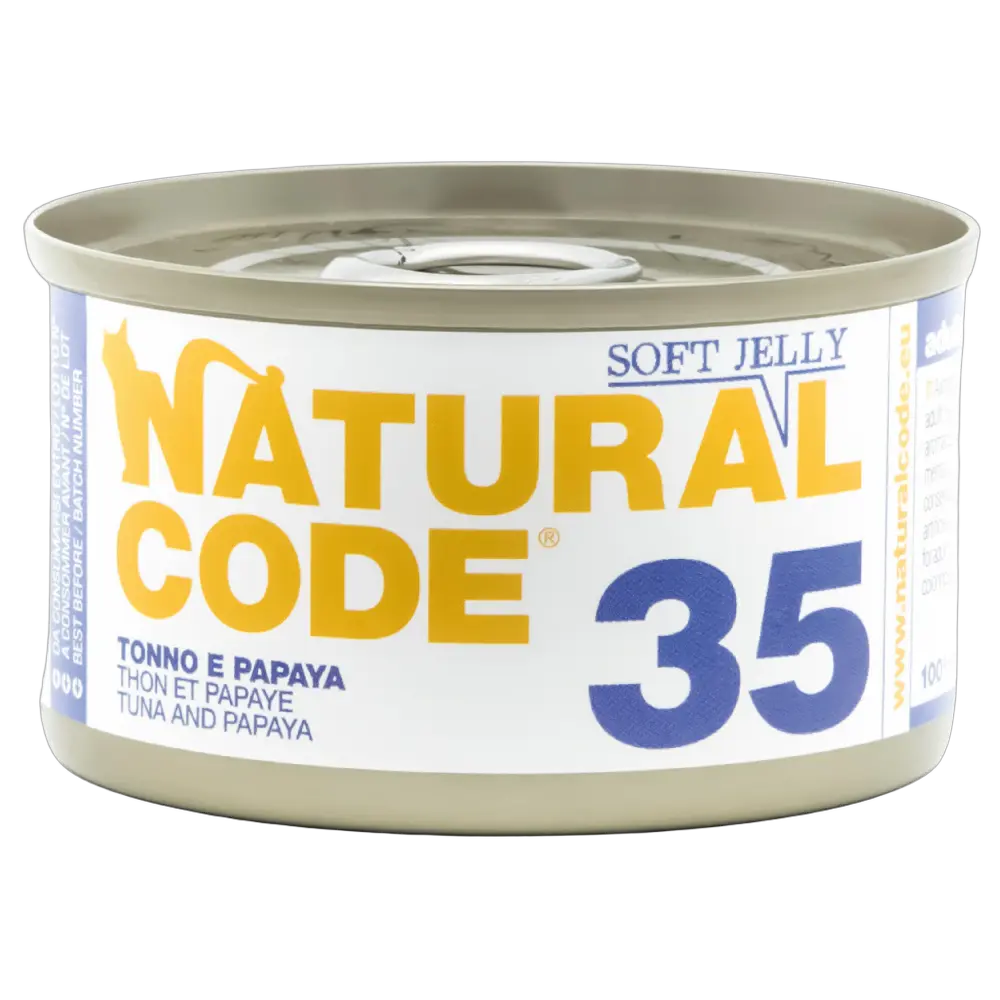 8033837553359, Natural Code Cat Wet Food Tuna & Papaya in Jelly 85g, 1