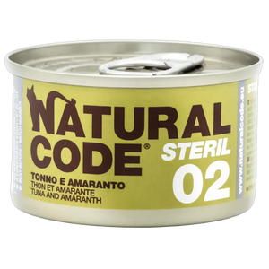 8033837554110, Natural Code Sterlised Cat Wet Food Tuna & Amaranth Sterilized Adult 85g, 1