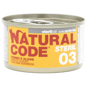 8033837554127, Natural Code Sterlised Cat Wet Food Tuna & Seaweeds Adult Sterilized 85g, 1
