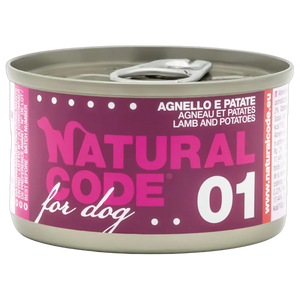 8033837558118, Natural Code Dog Wet Food Lamb & Potato Adult 90g, 1