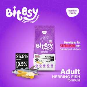 Bitsey Essentials Sterilized Cat Dry Food Fish 15kg