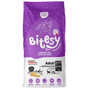 Bitsey Essentials Sterilized Cat Dry Food Fish 15kg