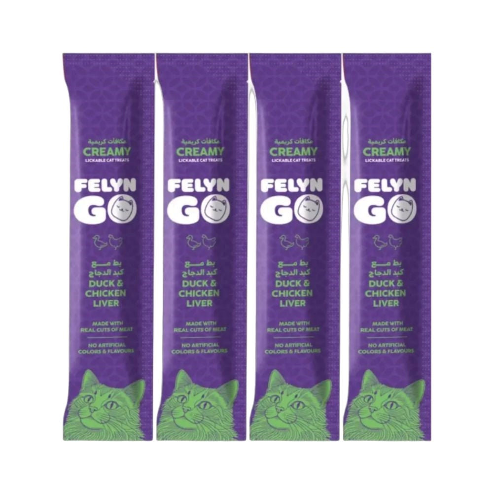 Felyn Go Cat Creamy Wet Treats Duck Chicken Liver Sachet 4x15g